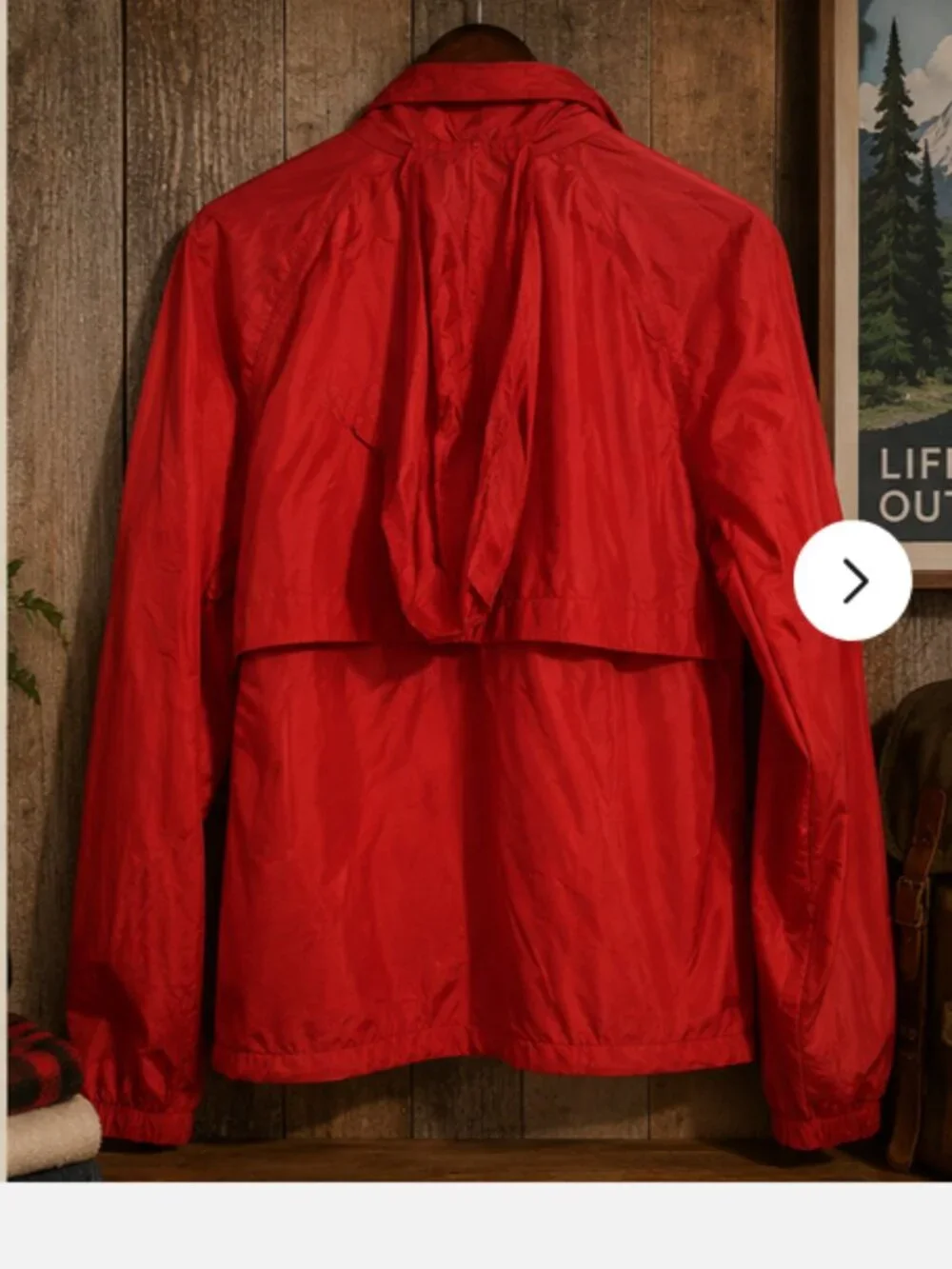 Vintage Woolrich Men’s Red Nylon Windbreaker Jacket Size M Mesh Lined 90s